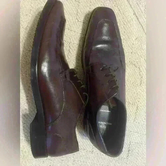 Bruno Magli Italian Brown Leather Oxford Lace Up Derby Sz 10 Formal Professional main image 4